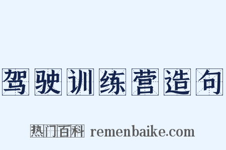 驾驶训练营造句是什么意思的图片